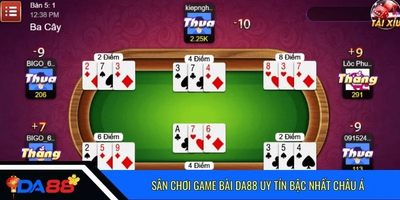 Sân chơi game bài Da88 uy tín bậc nhất châu Á
