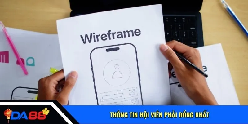 Thông tin hội viên phải đồng nhất